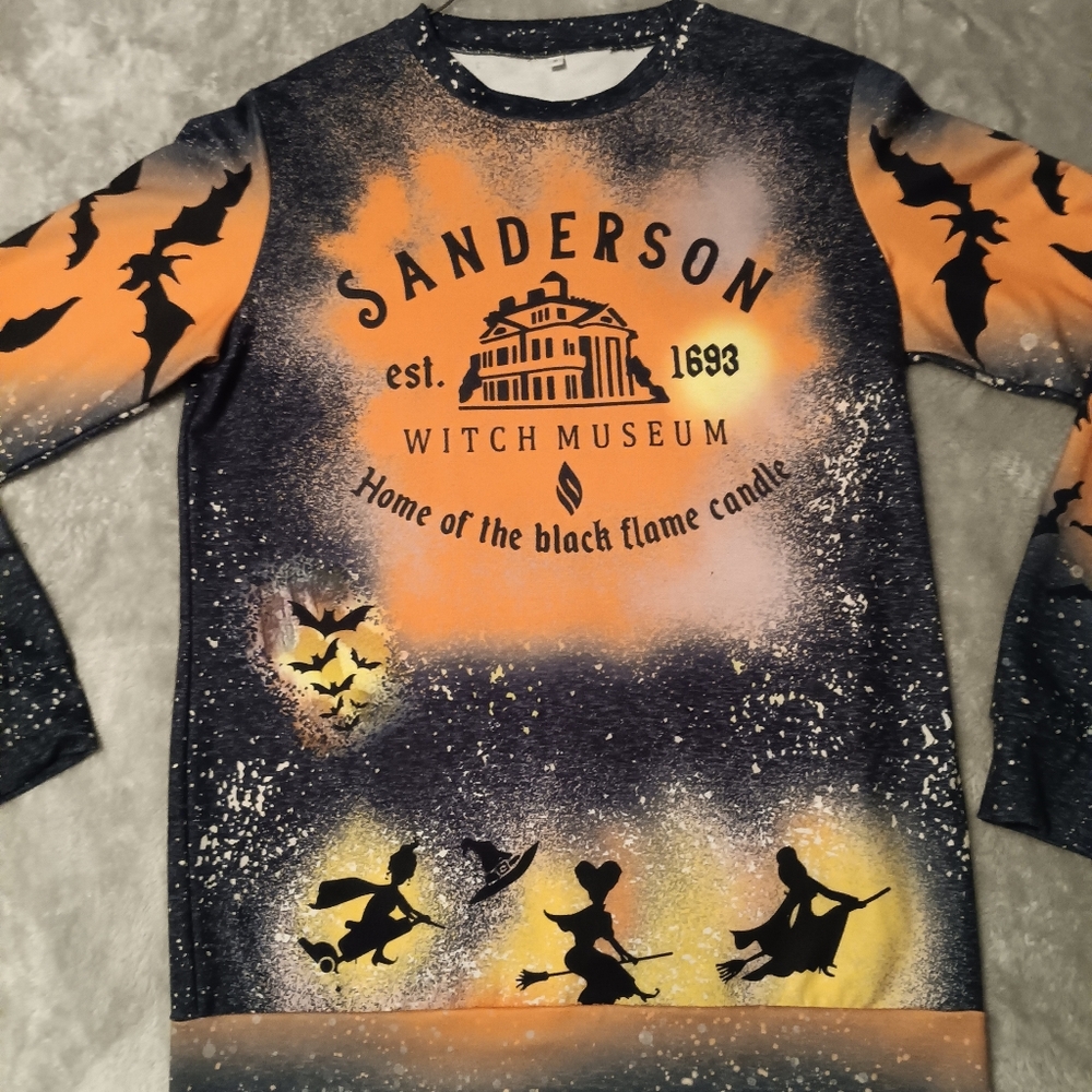 Source Unknown Halloween Witch Sweatshirt - Black and Orange